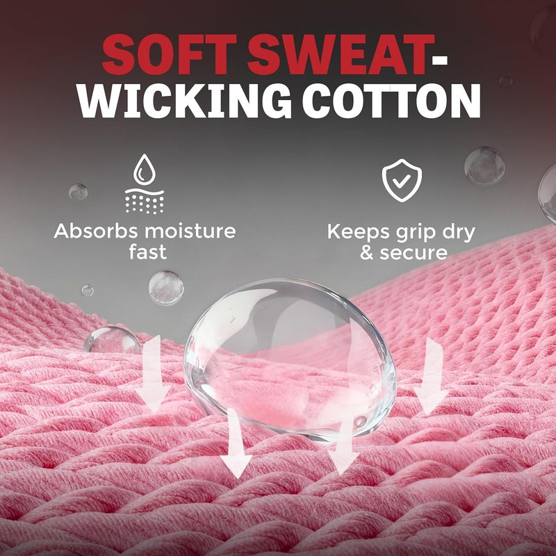 Reisport Gymnastics Wristbands - Unisex 5 Inch Sweat Wicking Wrist Protection for Grips & Training | One Size Fits Most - Available in Pink or White | Swiss Made Quality for Gymnasts - Image 3